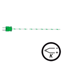 Termopar tipo k con cable en fibra de vidrio para hornos, de venta en Gesa