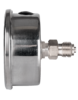 Manómetro M0305 con caja y rosca 1/4"BSPT de acero inoxidable. Conexión posterior centrada. Manómetro M0305 con caja y rosca 1/4"BSPT de acero inoxidable. Conexión posterio