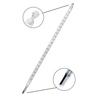 F02 Mercury filled thermometer with opal scale from -10 a 200ºC Termómetro de mercurio con escala de opal de -10 a 200ºC