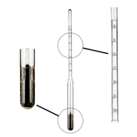 Non-standardized hydrometers in degrees Baumé (°Bé)