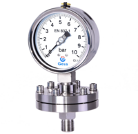 Pressure gauge with screwed diaphragm seal in stainless steel Pressure gauge M0306S101 Ø100mm with screwed diaphragm separator up to 60 bar