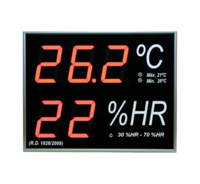 Big Digital Thermometer-Hygrometer with internal sensor for wall 