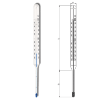 Glass enclosed scale Thermometer inserts 