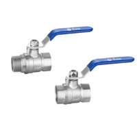 válvula de bola en latón con presión nominal de 20/25 bar