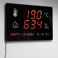 Large format thermohygrometer for wall installation