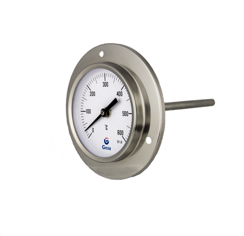 Termómetro bimetálico para hornos con aro frontal