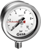 Pressure gauges with drag needle for maximum pressure indication, all in stainless steel M0306 Pressure gauge with drag needle for max indication, all stainless steel