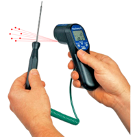 Thermomètre à infrarouge avec prise pour sondes thermocouples jusqu´au 1370ºC RAYTEMP 8 Thermomètre à infrarouge avec prise pour sondes thermocouples jusqu´au 1370ºC RA