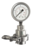 Manómetro M0306S301 con separador de membrana sanitario y brida