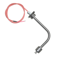 Sensor de nivel acodado - Interruptor de flotador de Ø30mm con cable y conexión roscada Sensor de nivel acodado - Interruptor de flotador de Ø30mm con cable y conexión