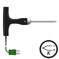 sonda termopar tipo k para penetracion con mango en T de venta en Gesa