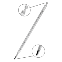 Termómetro de mercurio con escala de opal de -10 a 100ºC