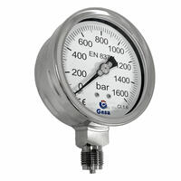 Manómetro 0+1600 bar con cierre de bayoneta y vidrio de seguridad 
