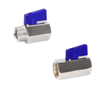 miniválvula de bola con presión nominal de 16 bar