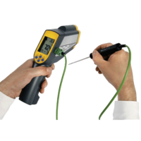 Termómetro infrarrojo con conector para sonda termopar hasta 999.9ºC RAYTEMP 38