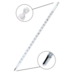 Termómetro de mercurio con escala de opal de 0 a 360ºC