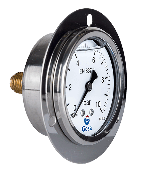 Manomètre 2,5 Pouces – Boîtier Chromé, Montage Arrière, 1/4 NPT, 30 PSI Max